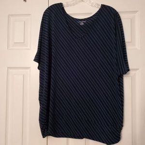 Lane Bryant V-Neck Stripe Dolman Top